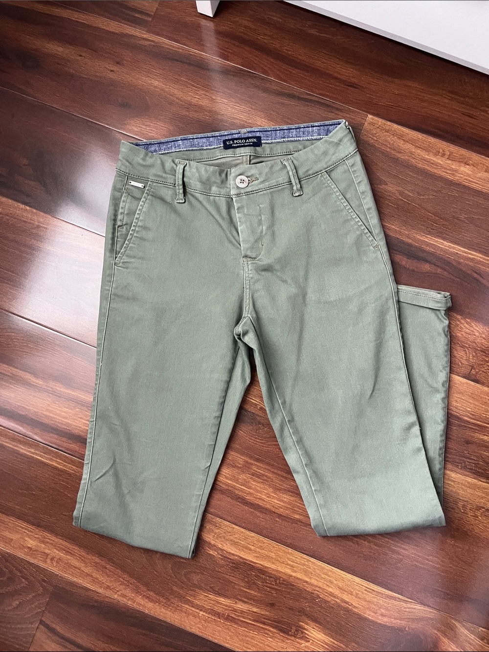 U.S. Polo Assn. Olive Green Casual Chino Pants